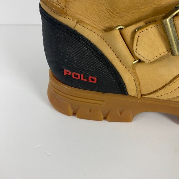 Polo Ralph Lauren Tenard Boots Men's 9.5 D Duck Boots Tan Brown Suede Leather - Picture 8 of 16